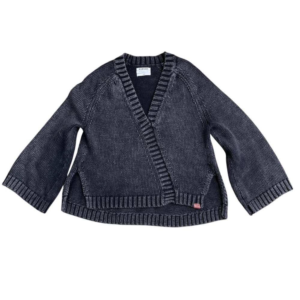 One X One Teaspoon Women’s Luxe Black Knitted V Neck Sweater